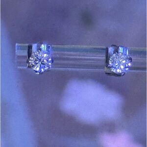Moissanite Half Carat 0.50 Carat Earrings Sterling Silver